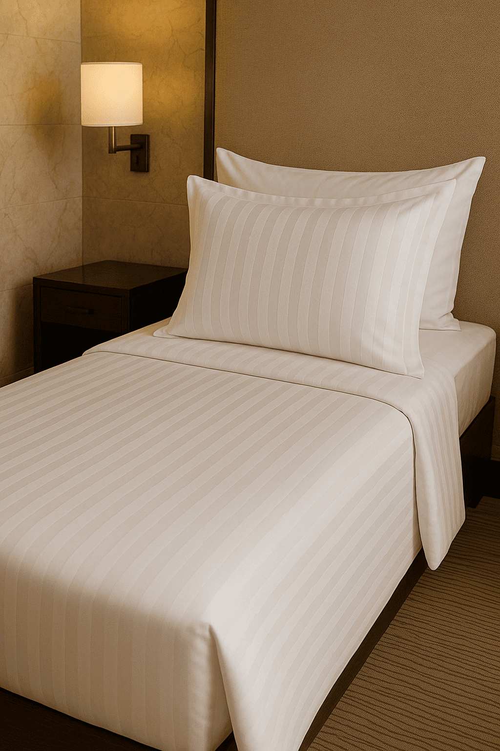 Single Sheet 83 Wire Striped Satin 160x240