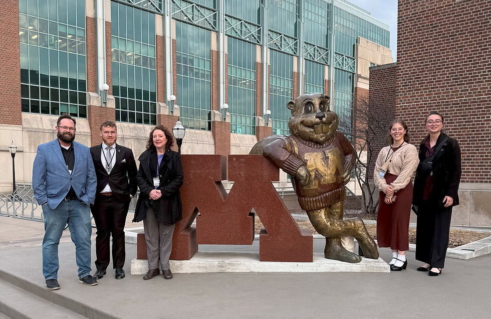 UCCS students Evan Martin, Joseph Bate, Kinzy Pearson, and Anna Daetz with faculty advisor Dr. Lynnane George