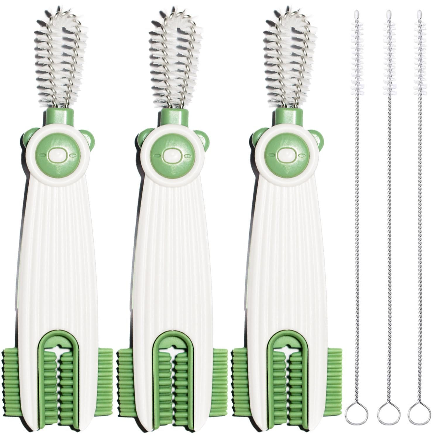 3 in 1 Cup Lid Cleaning Brush Set 3 Pack Multifunctional Cleaning Brush Baby Bot