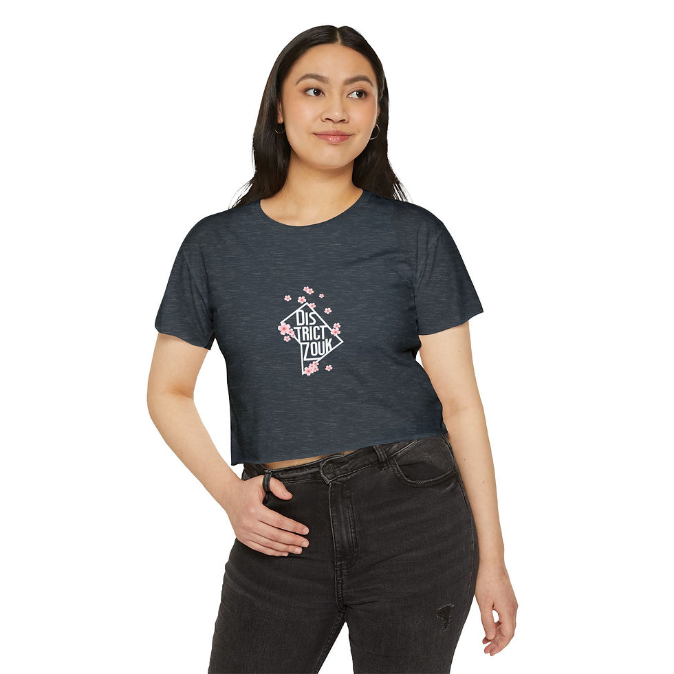 Thumbnail: District Zouk Cherry Blossom Women's Festival Crop Top
