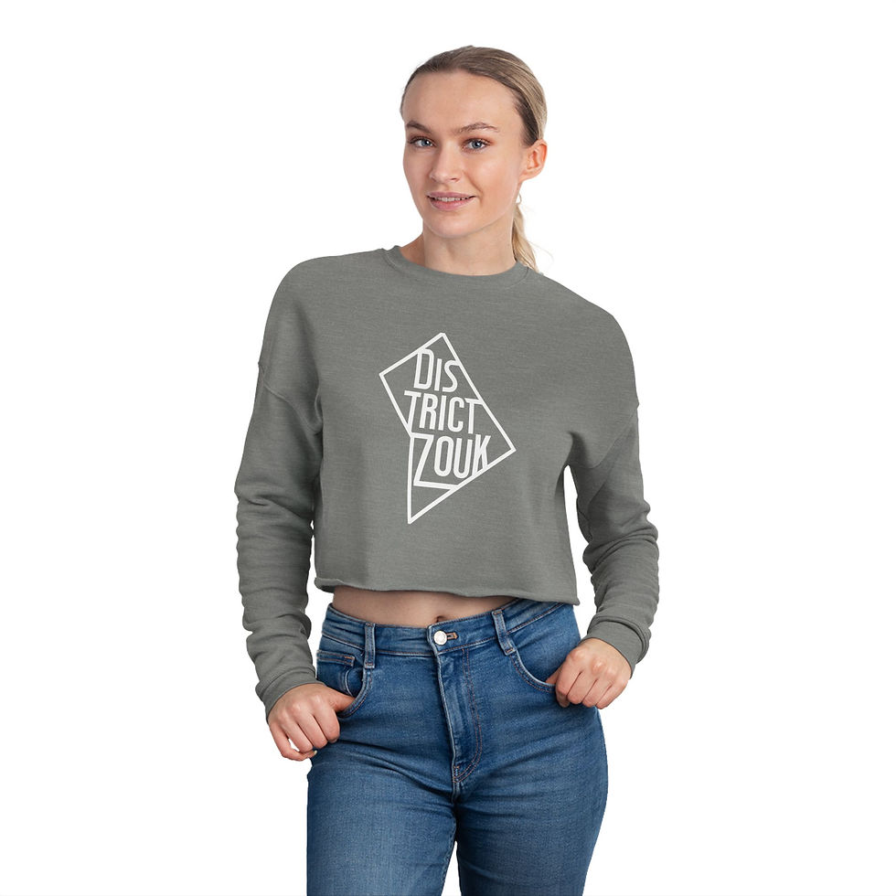 Thumbnail: District Zouk Women's Cropped Sweatshirt - Stylish and Comfy