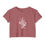 Thumbnail: Festival Crop Top — "District Zouk" Cherry Blossom Graphic Women's Crop Tee