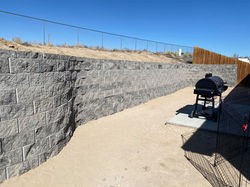 PHFC Grey Block Retaining Wall