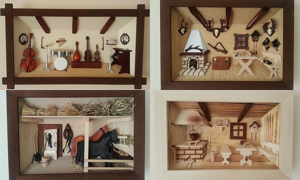 3D Framed Diorama Wall Hangings