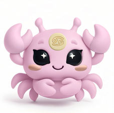 cancer, astrology, the zodiac sign, zodies, chibi, 3d art, character