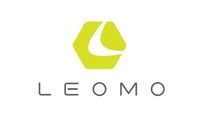 Logo LEOMO con esagono giallo e simbolo bianco