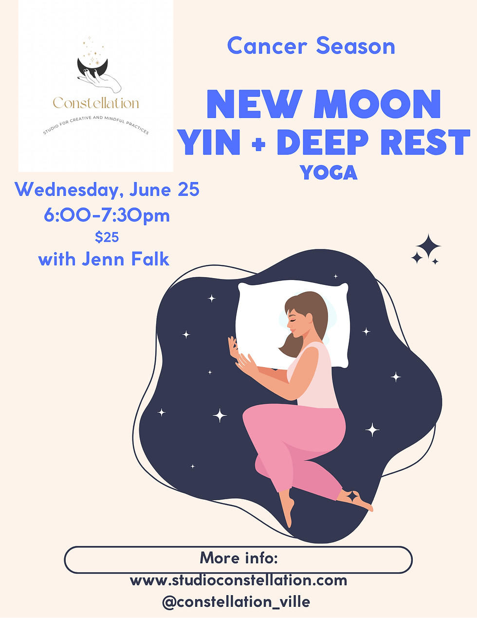 New Moon Yin + deep Rest: Cancer