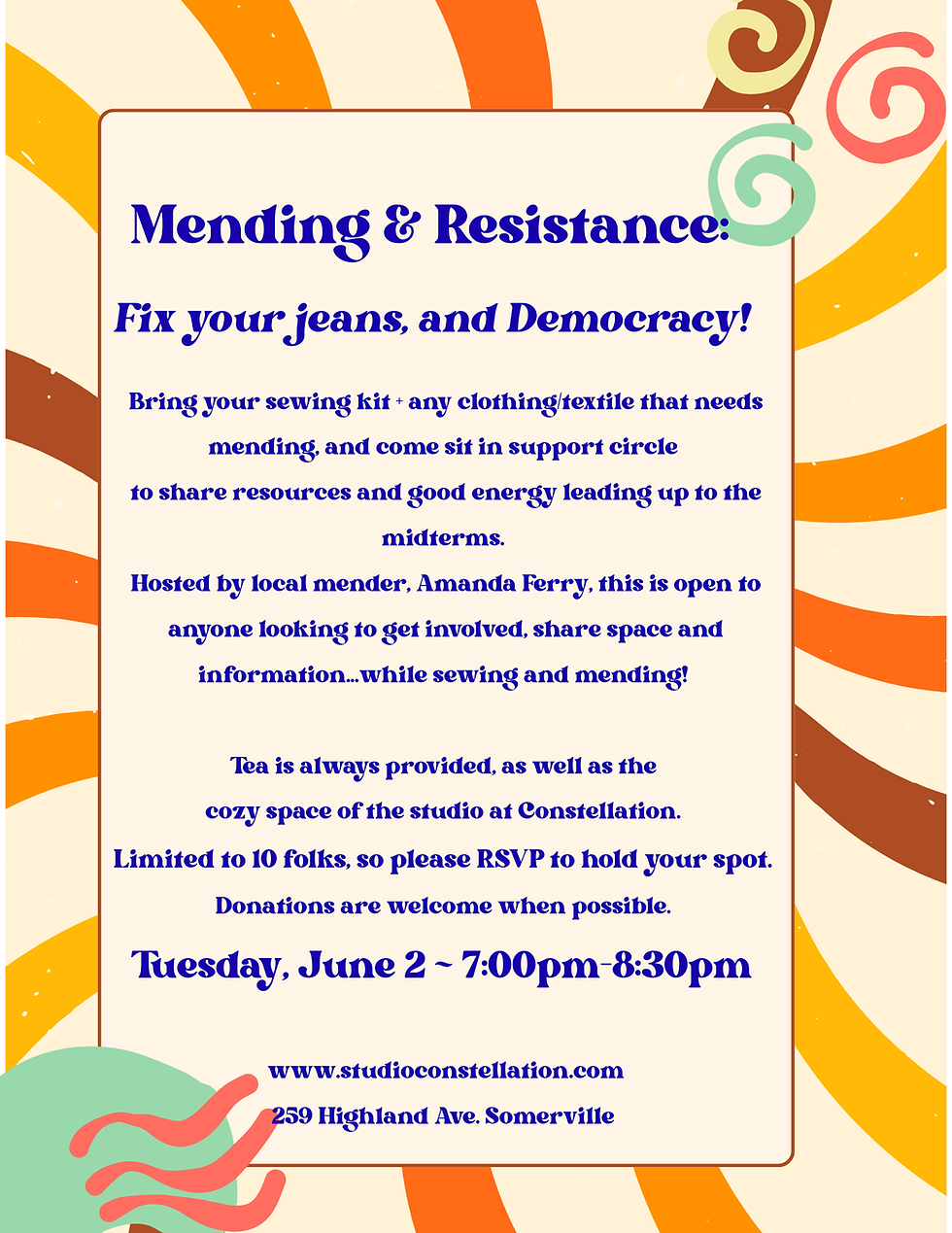 Mending & Resistance: Fix your jeans and democracy!