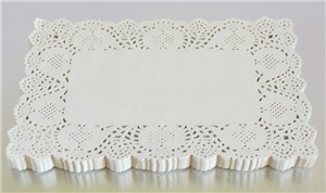 10" x 14" Rectangle White Placemat Doyley