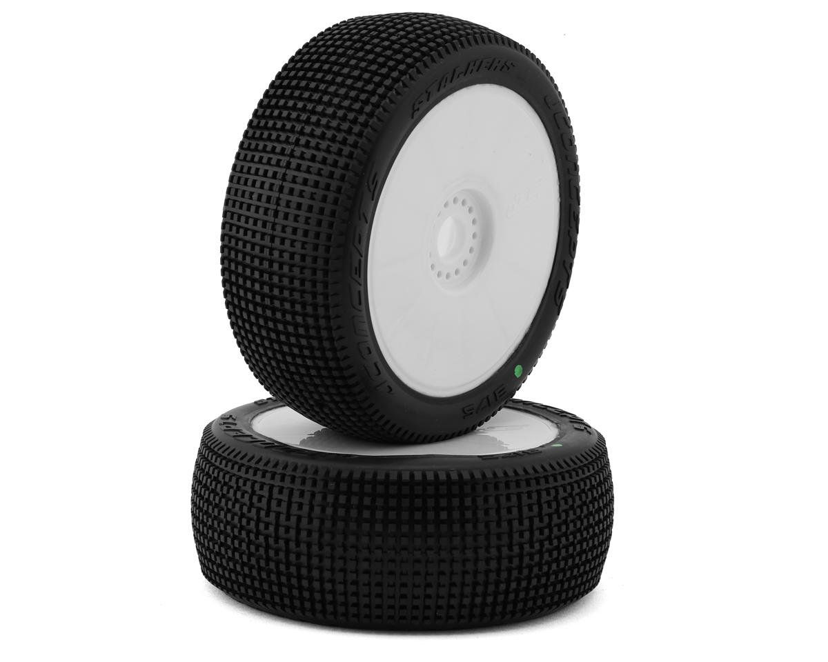 JConcepts Stalkers Pre-Mounted 1/8th Buggy Tires (2) (Green)