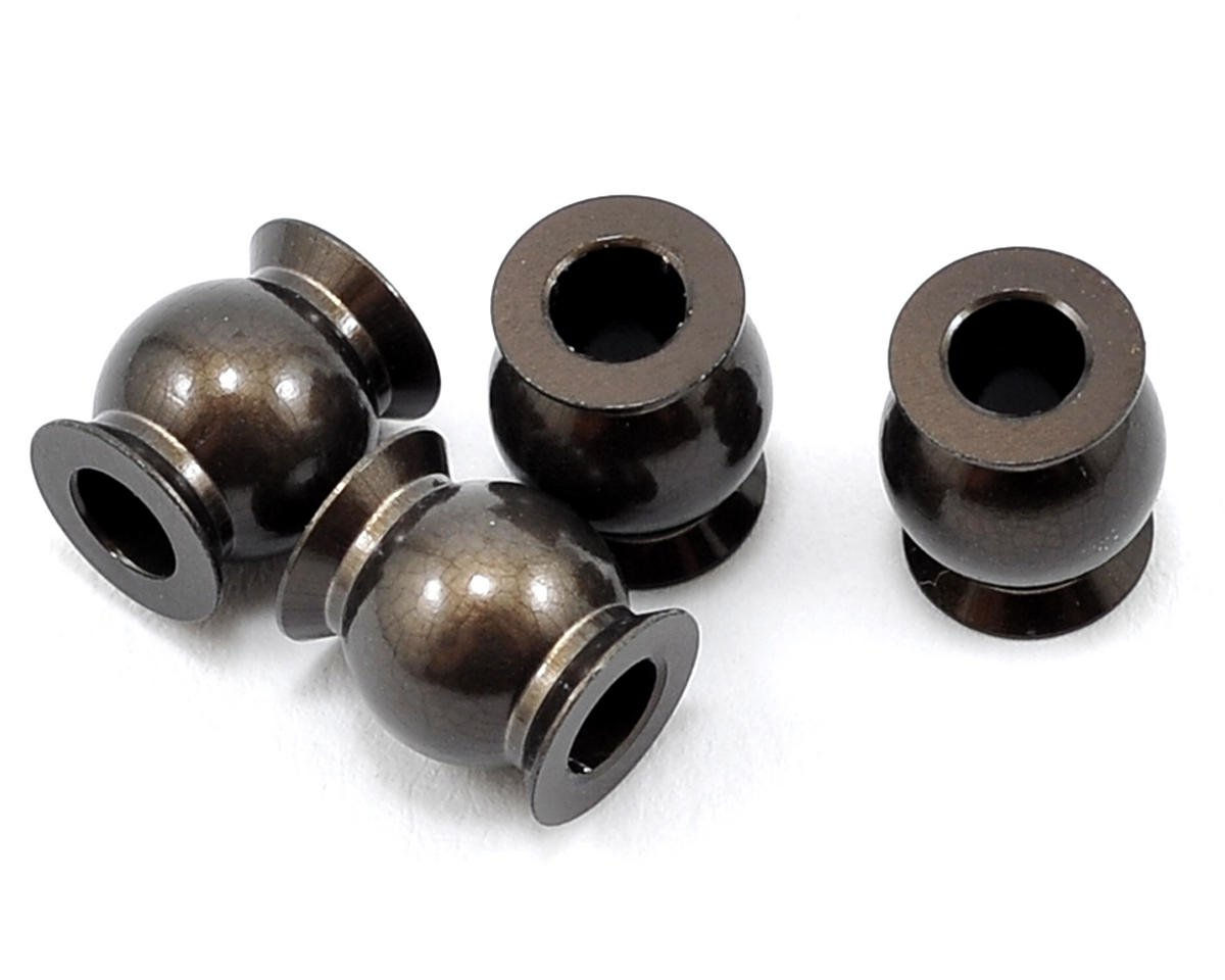 TKR5053A - Tekno RC Aluminum 6.8mm Flanged Pivot Ball Set (4)