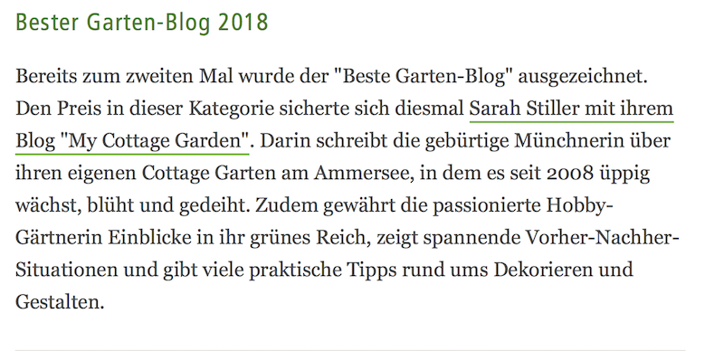 Bester Gartenblog
