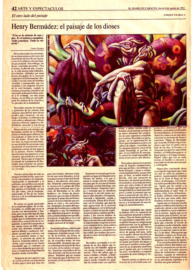 Arte Y Espectaculos, Henry Bermudez