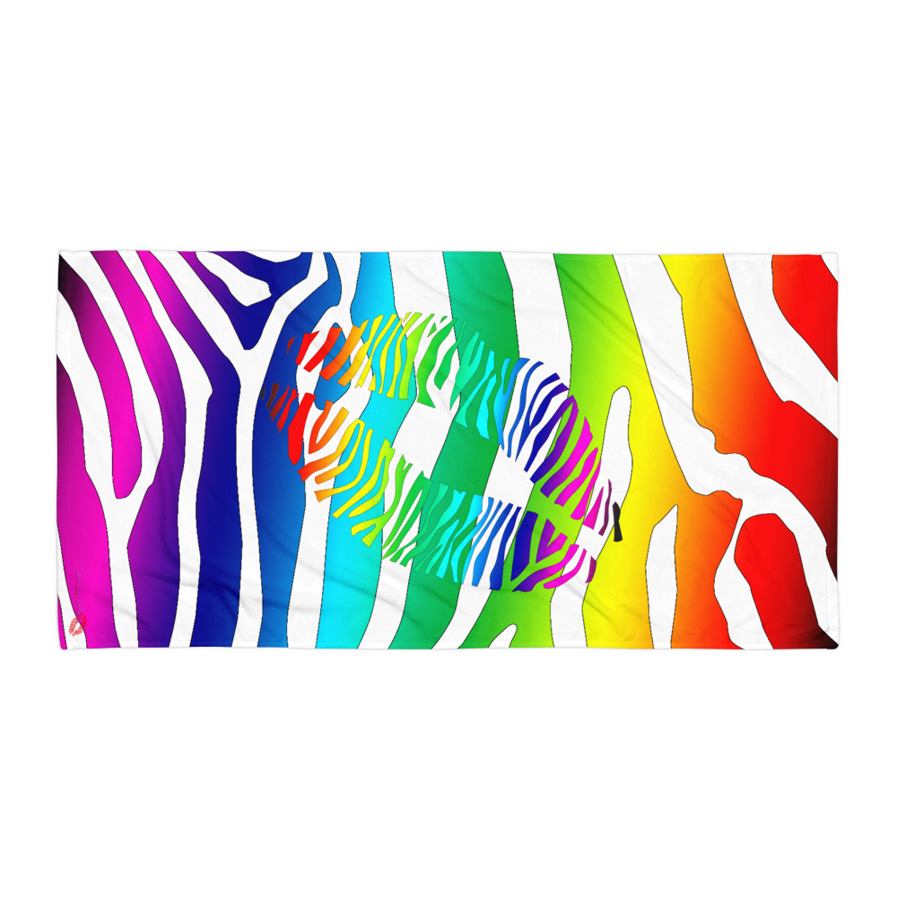 ZEBRA KISSES BEACH BLANKET