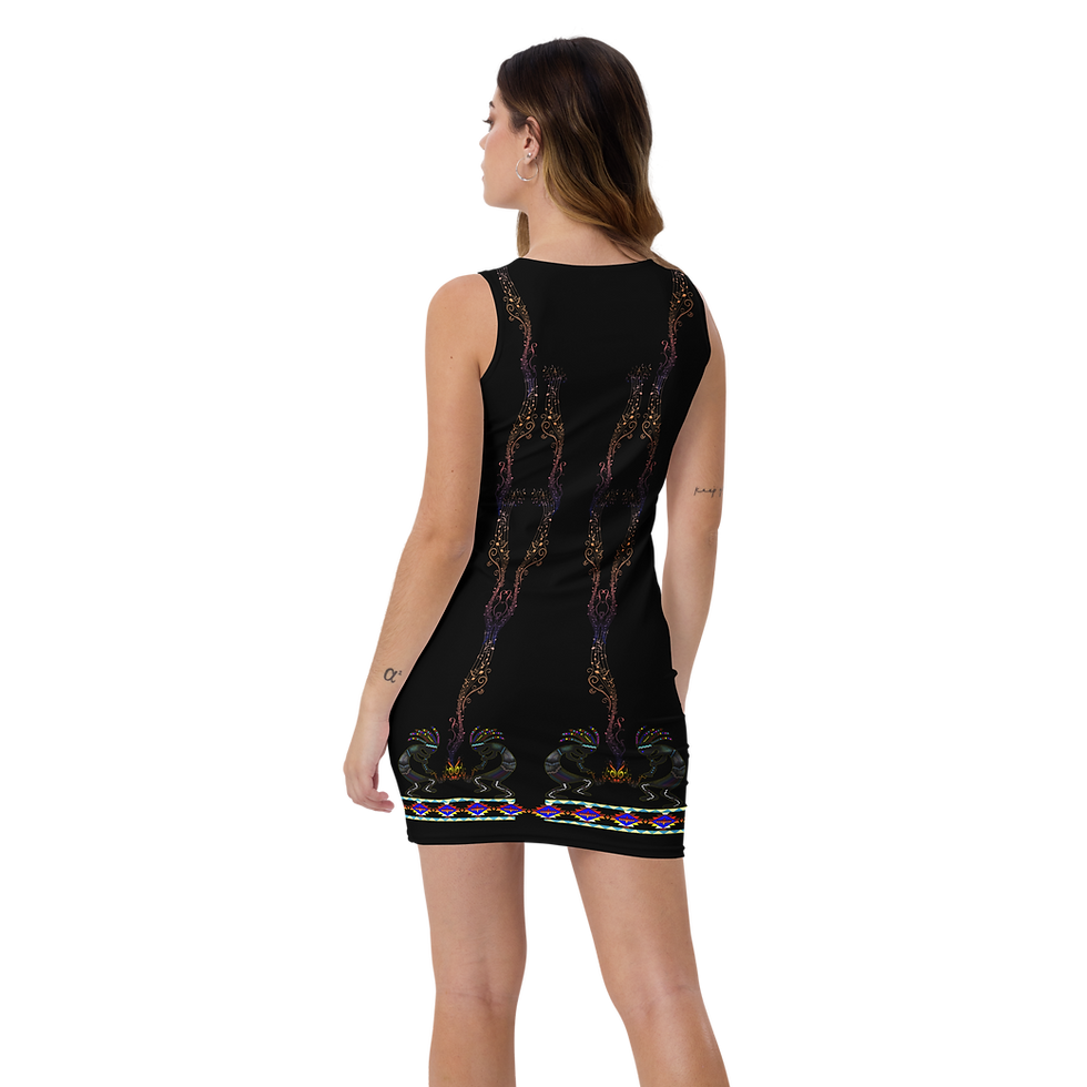 Thumbnail: Kokopelli Plays Music Bodycon Dress