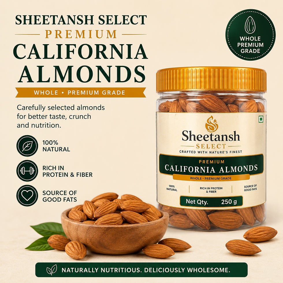 Thumbnail: Premium California Almonds Whole Grade 250g