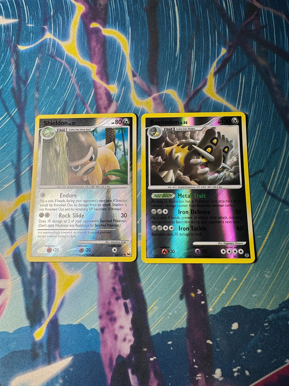 Base Shieldon & Bastiodon Reverse Holo Pokemon Cards