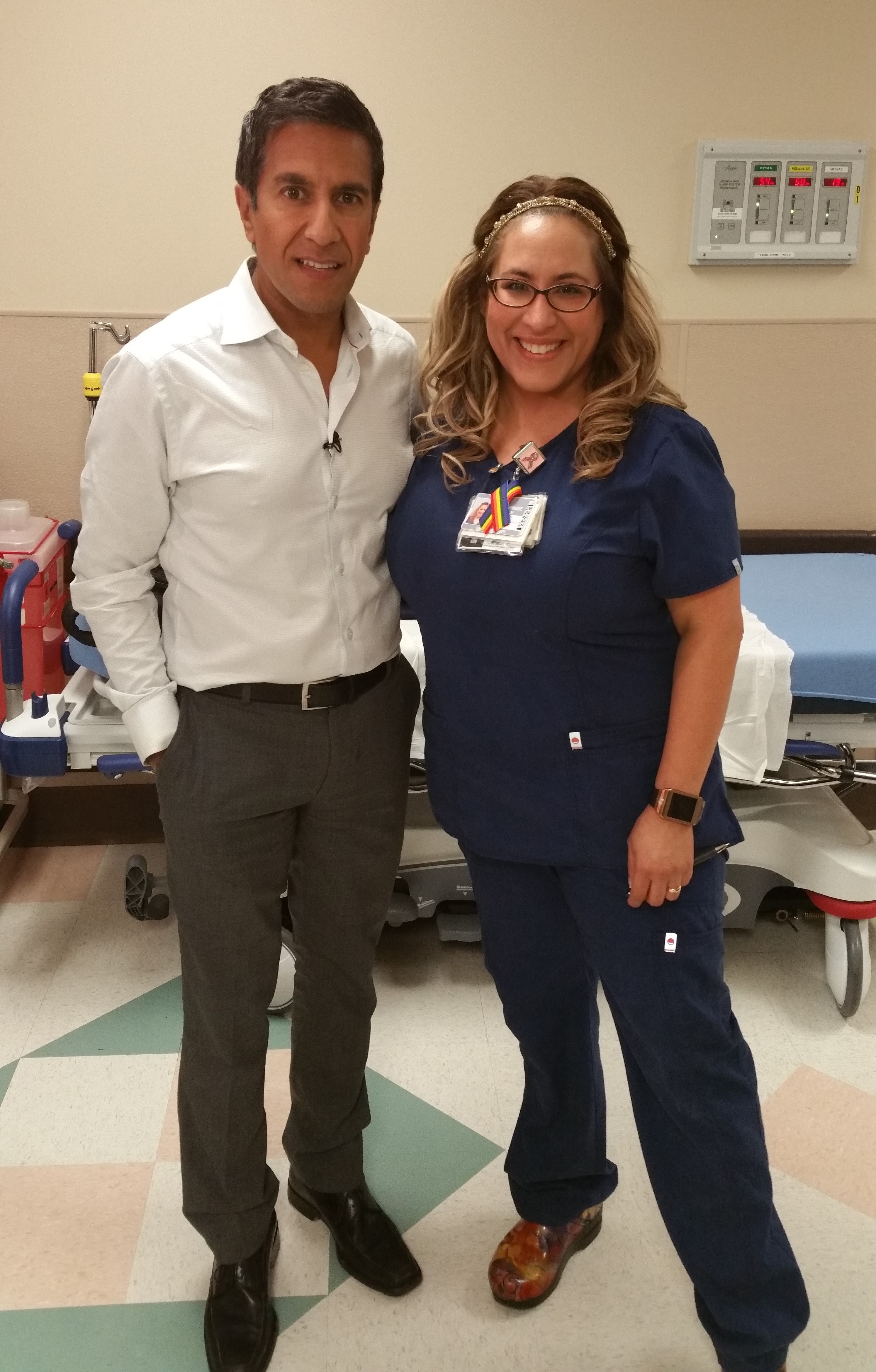 Dominique with Dr. Sanjay Gupta