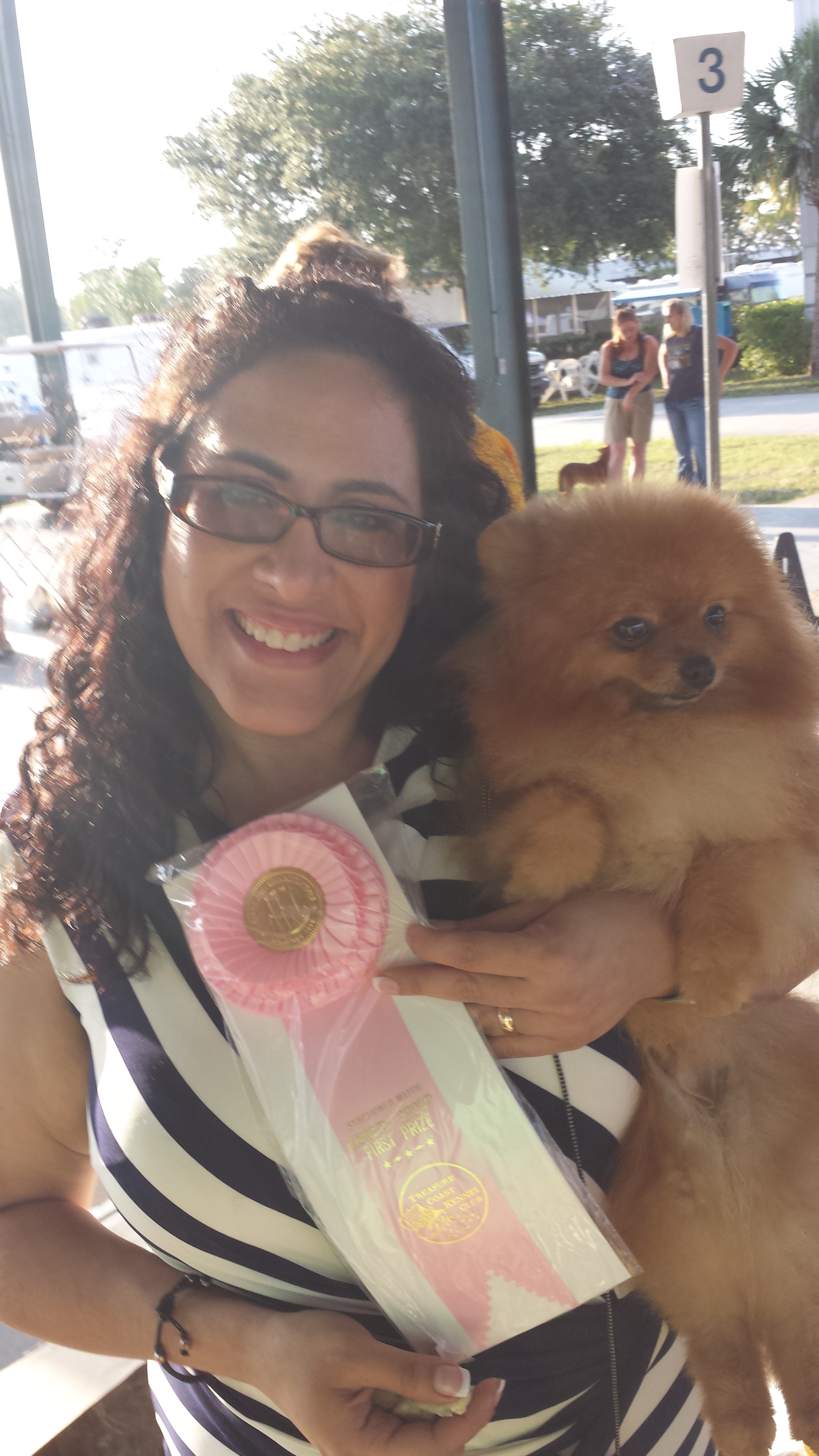 Dominique Handler Win with Pom