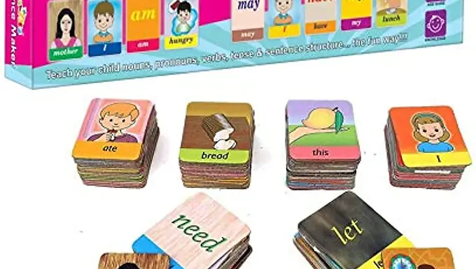 Sentence Maker kit, Educational kit with 98 Durable Card for 4+ age