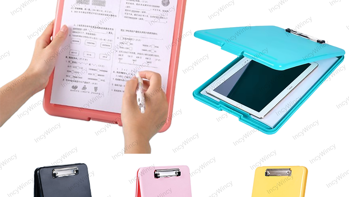 Clip Board A4 Storage Plastic Folder (Exam Pad)