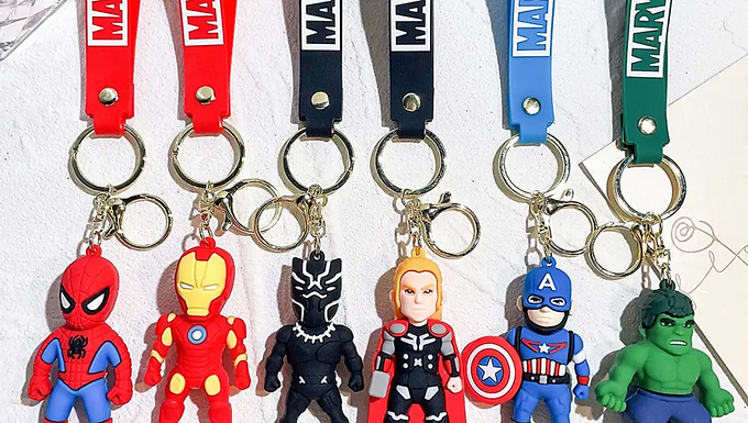 SuperHero Keychains with wrist band