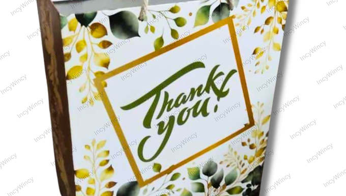 Paper Gift Bag ( 7in X 9in X 3 in) - Green