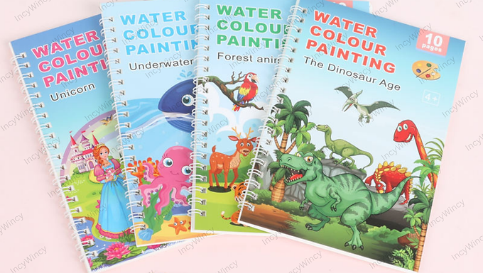 Colouring Book w/ Paint Brush (13cm X 19cm)
