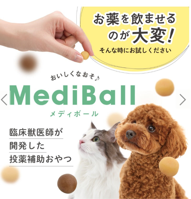 サムネイル： メディボール　犬用　ビーフ味　投薬補助