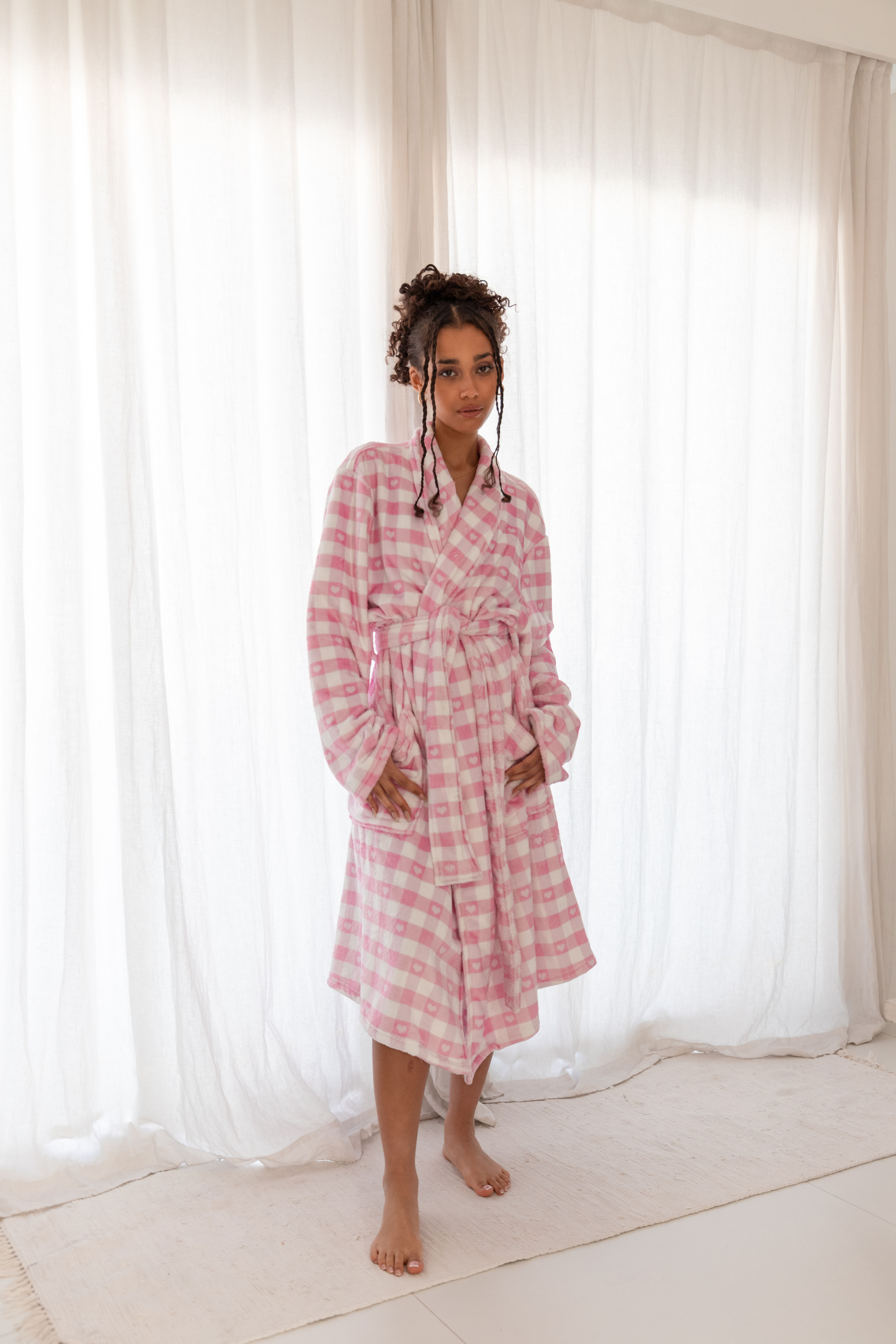 Gingham Sweet Dreams Plush Robe