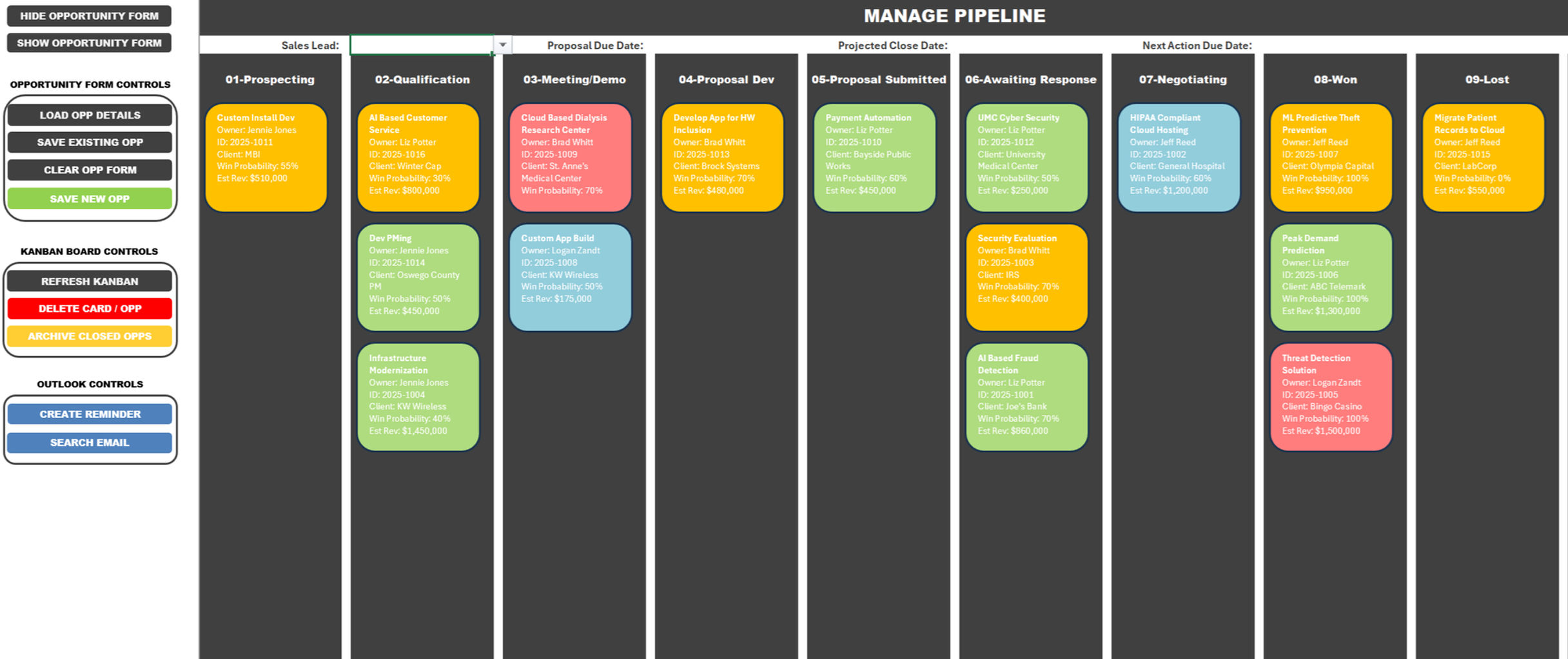 OppTracker CRM: Single User