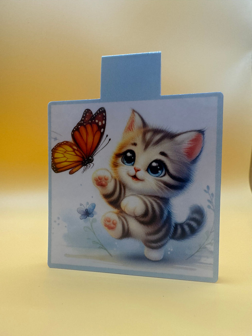Thumbnail: Butterfly & Kitten Magnetic Bookmark
