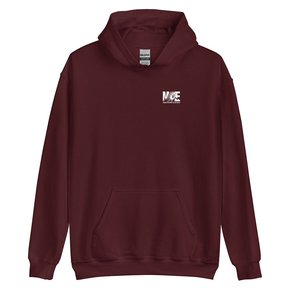 Thumbnail: Unisex white M.O.E. logo Hoodie