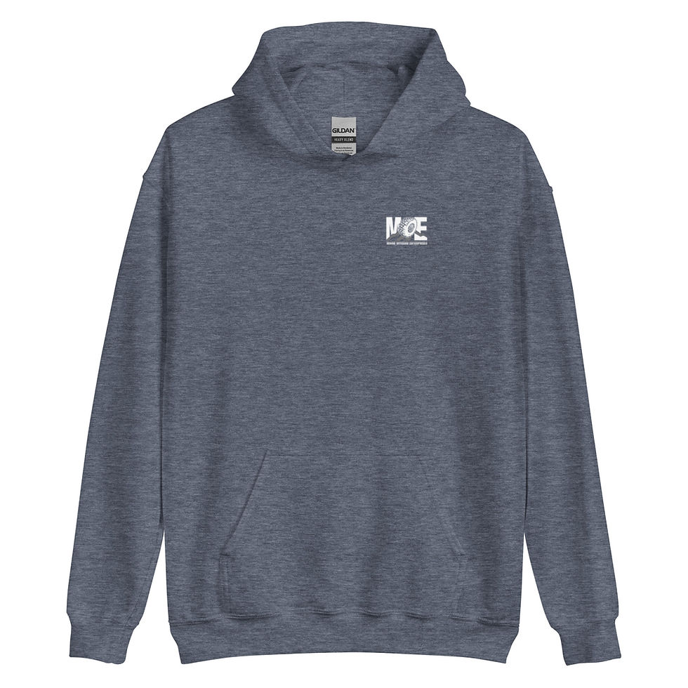 Thumbnail: Unisex white M.O.E. logo Hoodie
