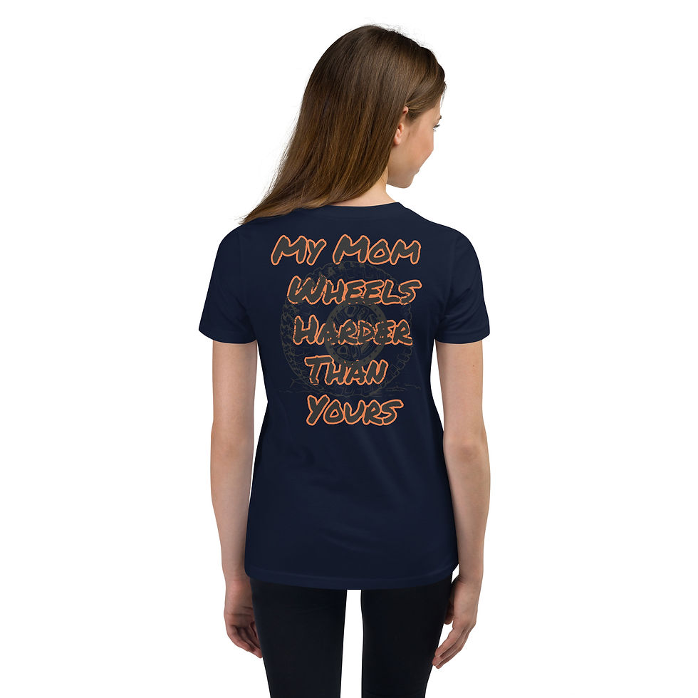 Thumbnail: My Mom Wheels harder than yours Youth Short Sleeve T-Shirt