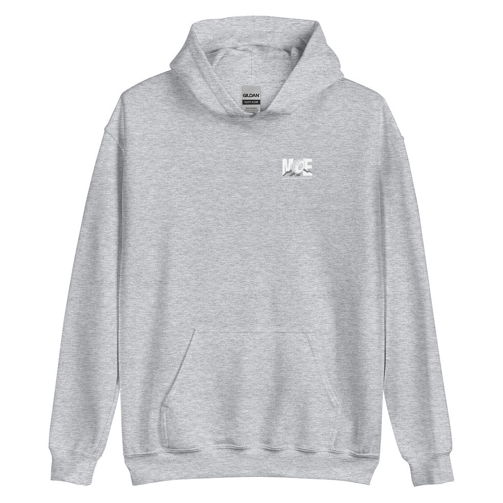 Thumbnail: Unisex white M.O.E. logo Hoodie