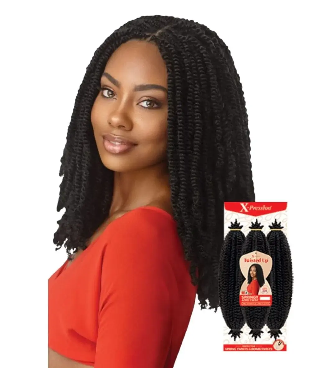 OUTRE X-PRESSION X-PRESSION TWISTED UP CROCHET BRAID 3X – SPRINGY AFRO TWIST 24″