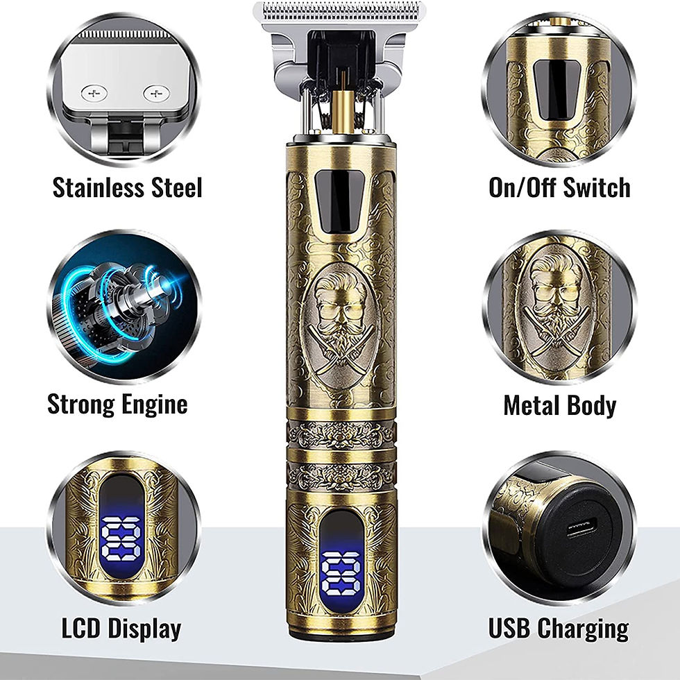 Thumbnail: Electric Hair Clipper With LCD Display Oil Head Hair Cutting Machine Hair Beard 