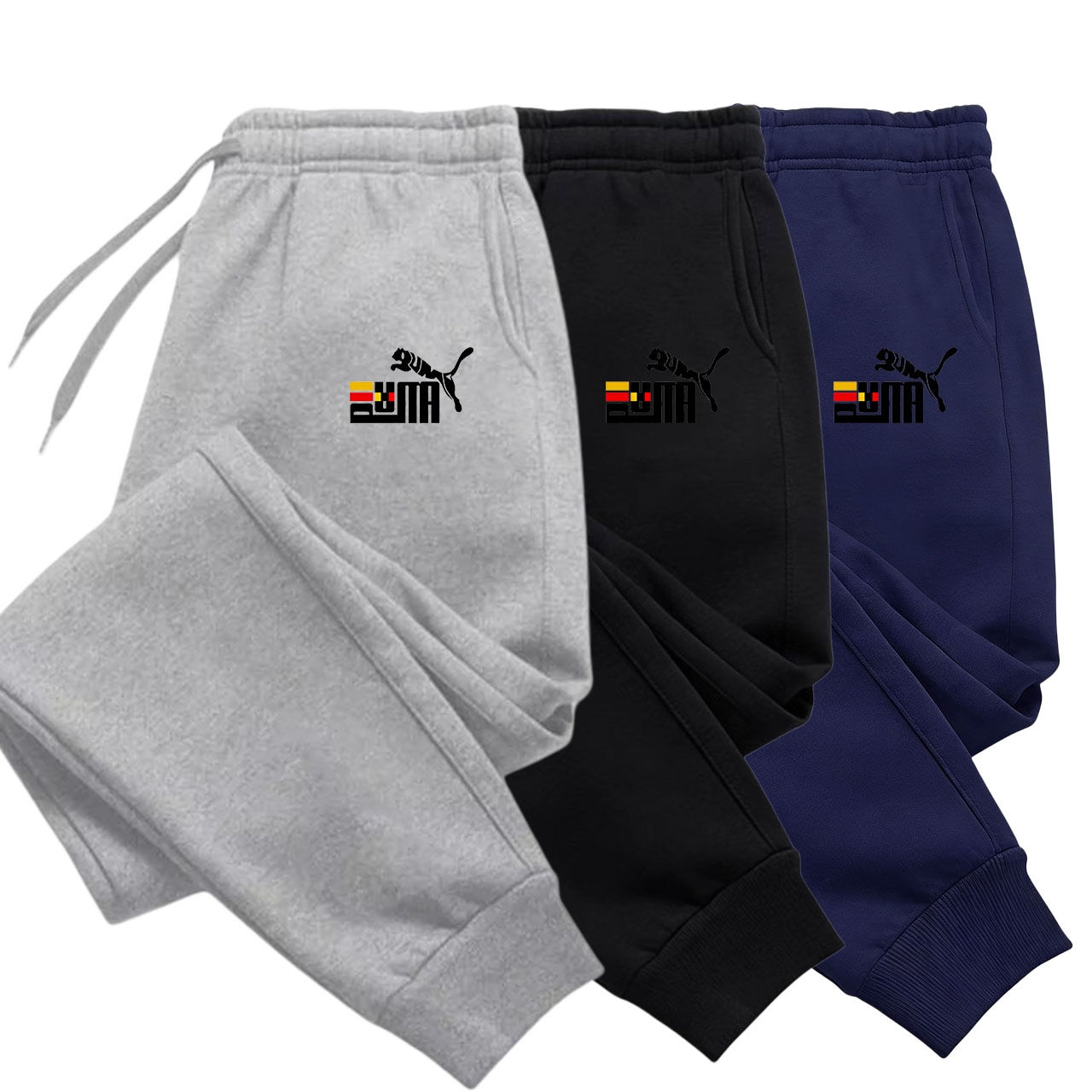Fashionable Men's Fitness Pure Color Pants Sport Pants Fitness Leisure Pants Men