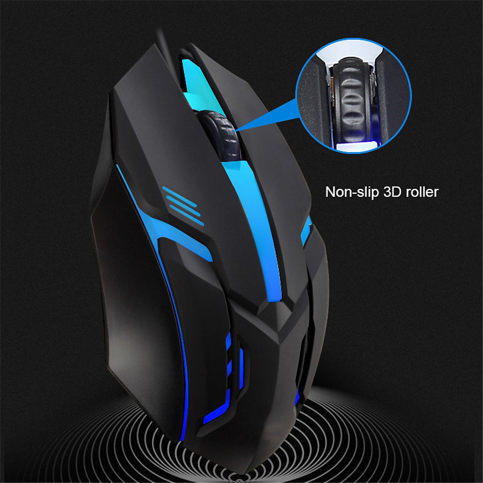 Thumbnail: USB Wired Gaming Mouse 5000 DPI 3 Buttons Silent Mause Backlit Professional Game