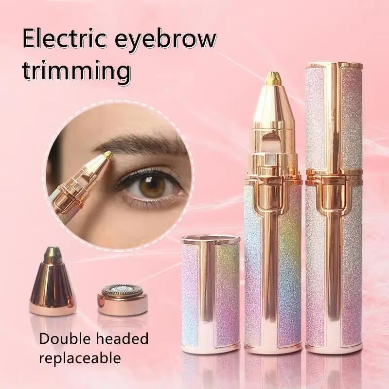 2in1 Electric Epilator Eyebrow Trimmer Mini Painless Razor Shave Shaver Portable