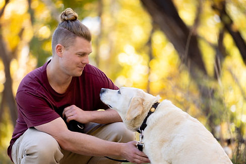 Andrew with his dog Kacey