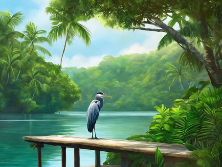 Blue Heron at Ponci’s Gate to Gaia