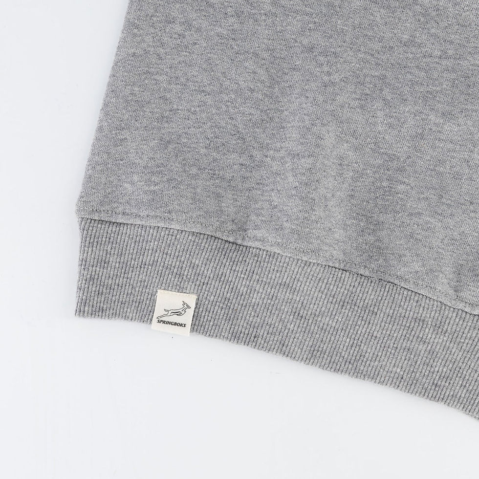 Thumbnail: Old School Springboks Outline EMB Crew Neck Sweat-LT Grey Melange