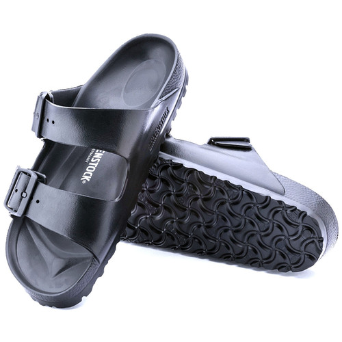 birkenstock arizona essentials metallic anthracite