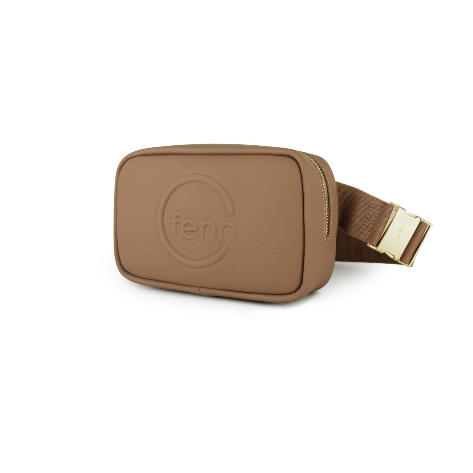 Pouch Canvas Strap – Cappuccino – Gold Zip