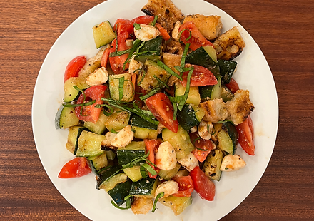 Grilled Zucchini Panzanella Salad