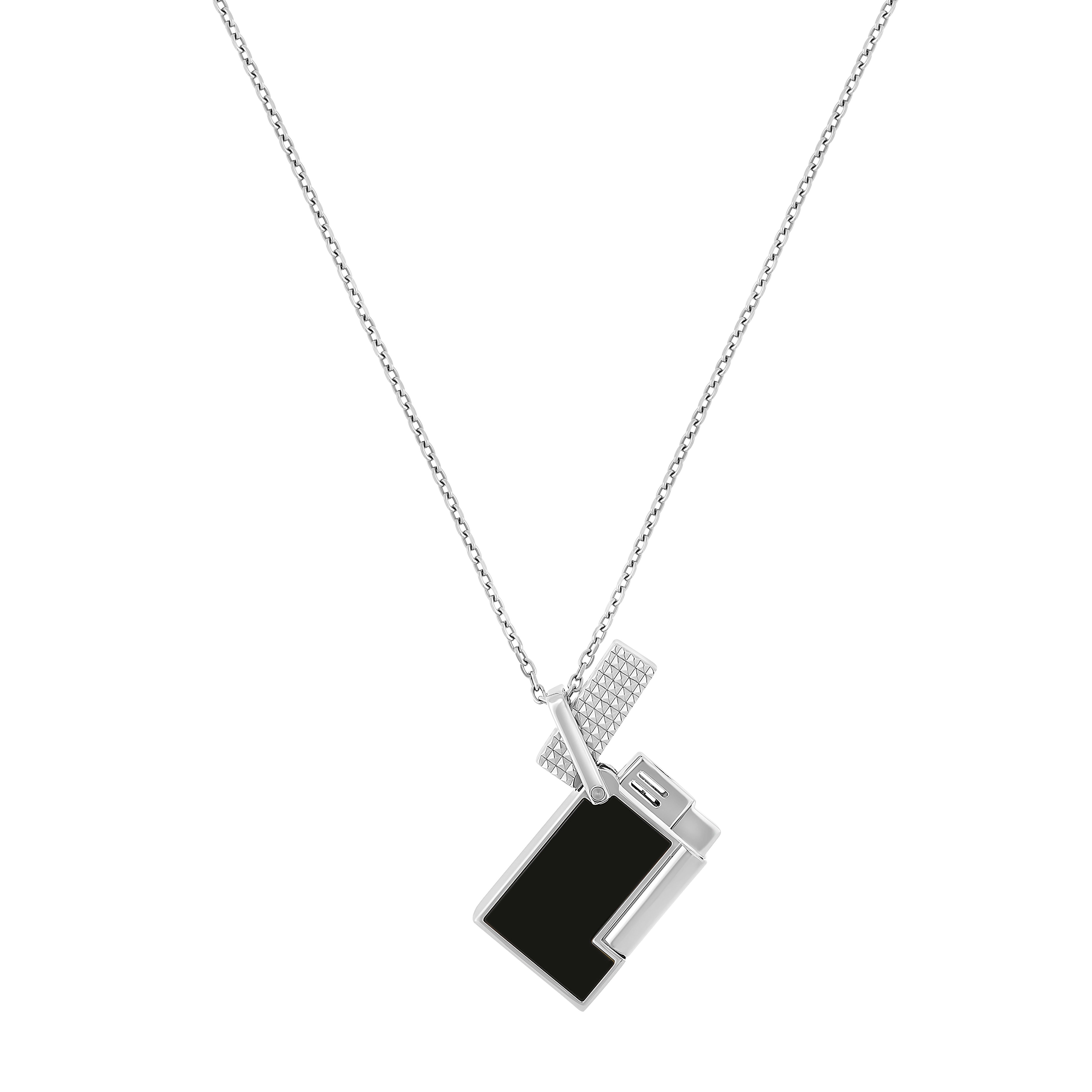 Lighter Necklace Black/Palladium Diamond Head