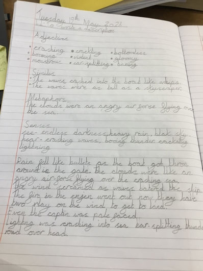 Class Three- Descriptive Writing