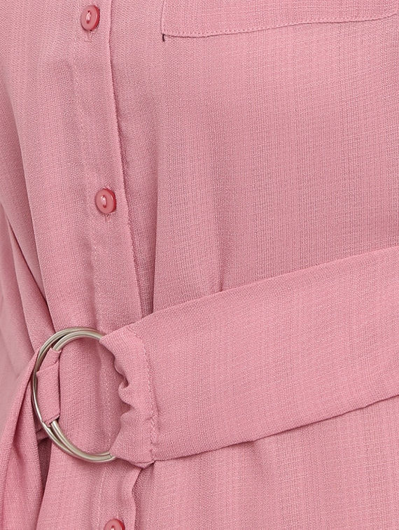 Thumbnail: Pink Solid Regular Shirt